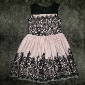 Childrens Place Pink & Black Dress Size 8